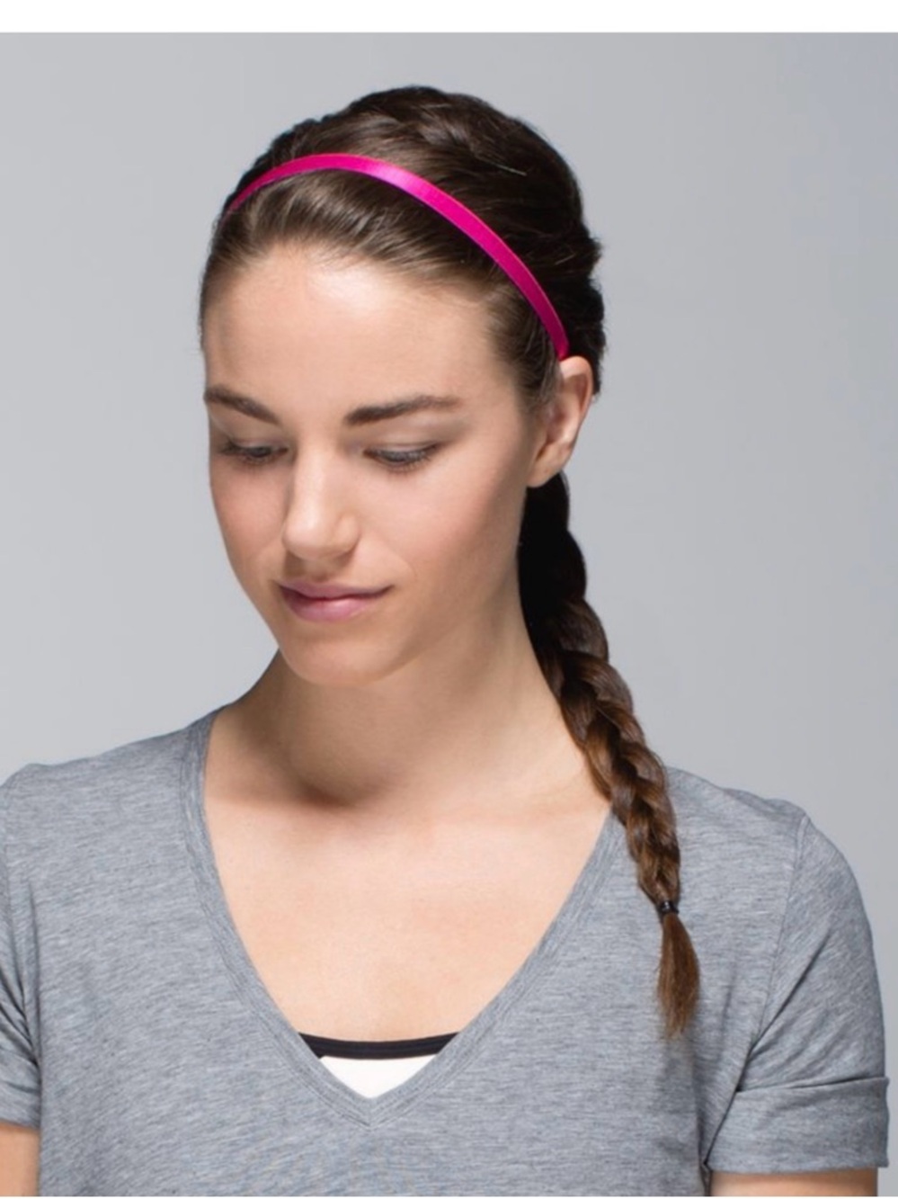 Lululemon Skinniest Satin Pirouette Headband, Jewelled Magenta, Pink