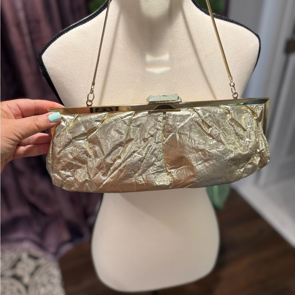 Aldo Gold  Clutch with Chain Strap
