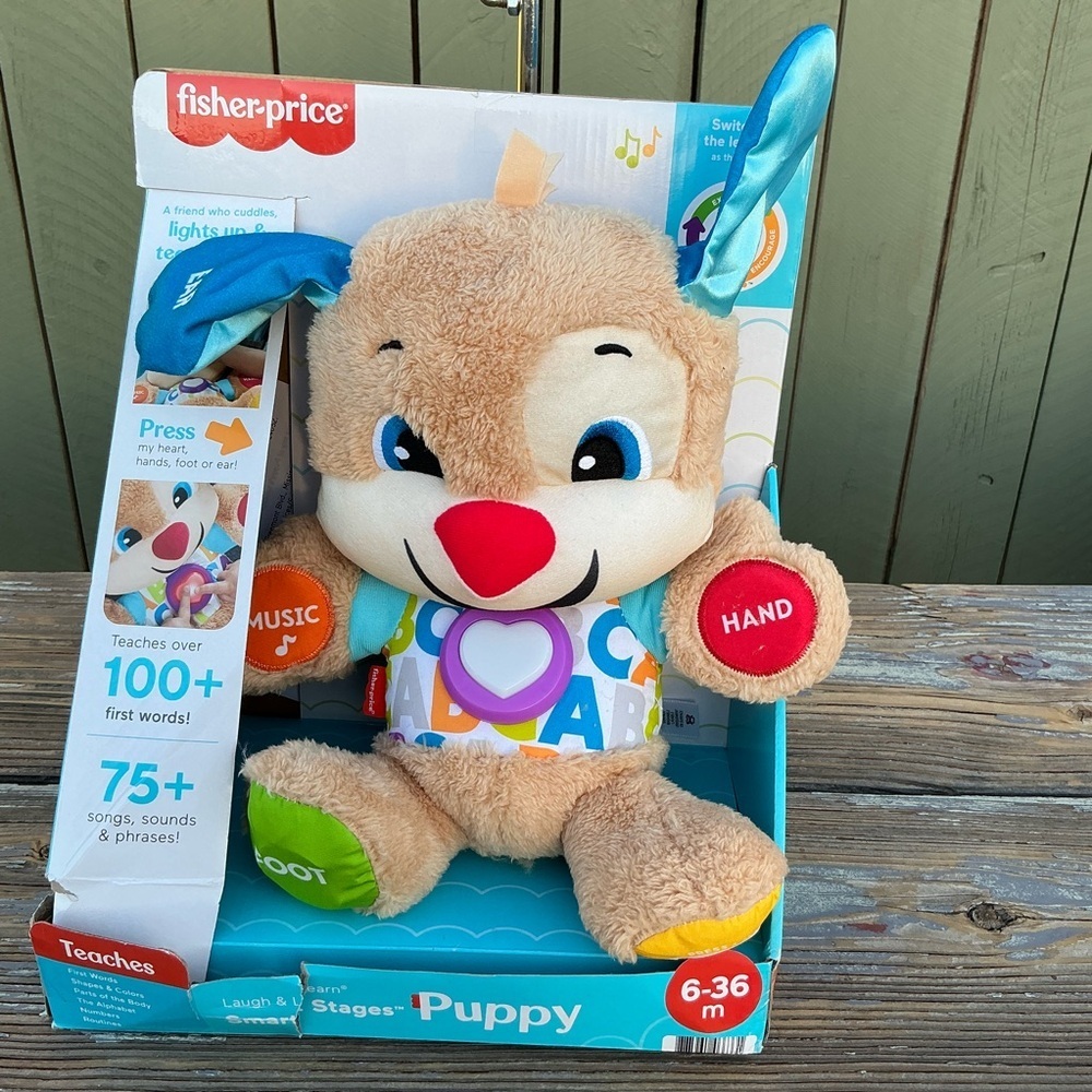 Fisher Price Laugh & Learn Smart Stages Puppy Plush 100 Words/ 75+ Songs NEW