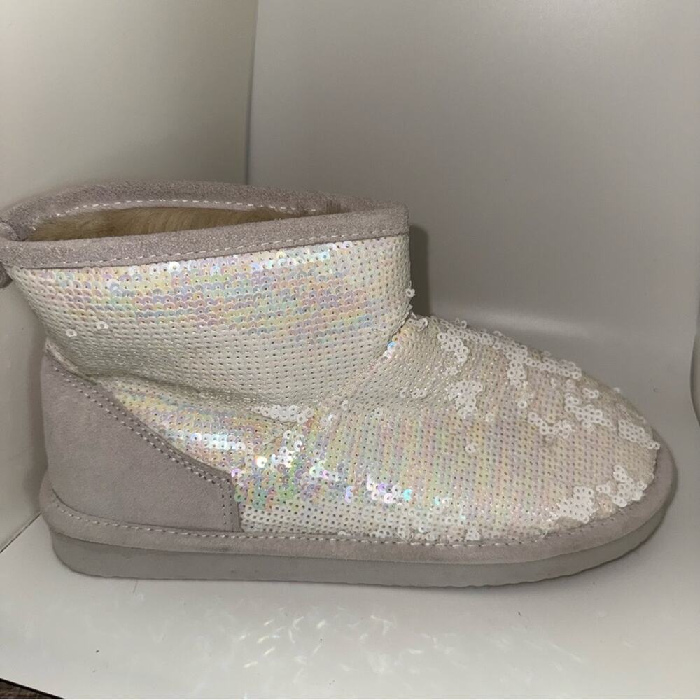Victoria secret pink sequin boots