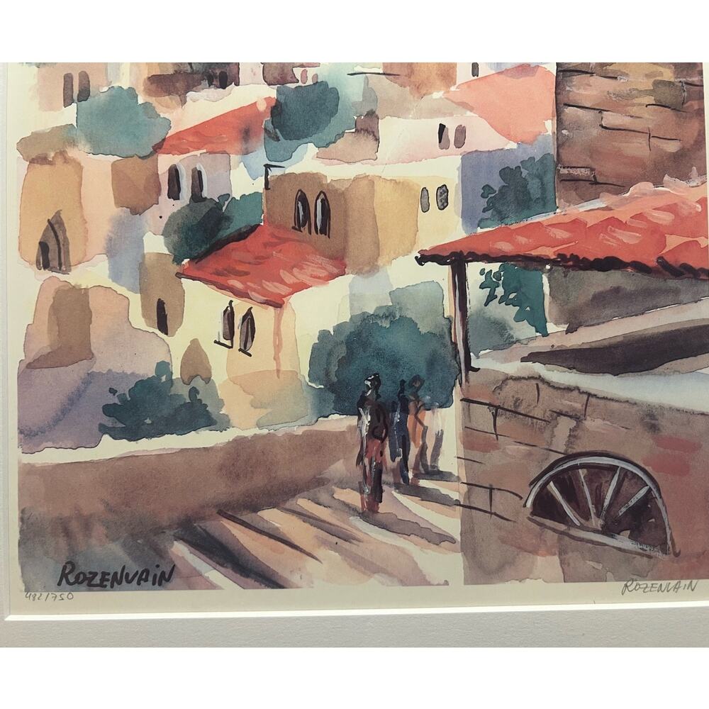 Michael Rozenvain Lithographic Print Professionally Matted & Framed Signed Copy - Picture 2 of 3