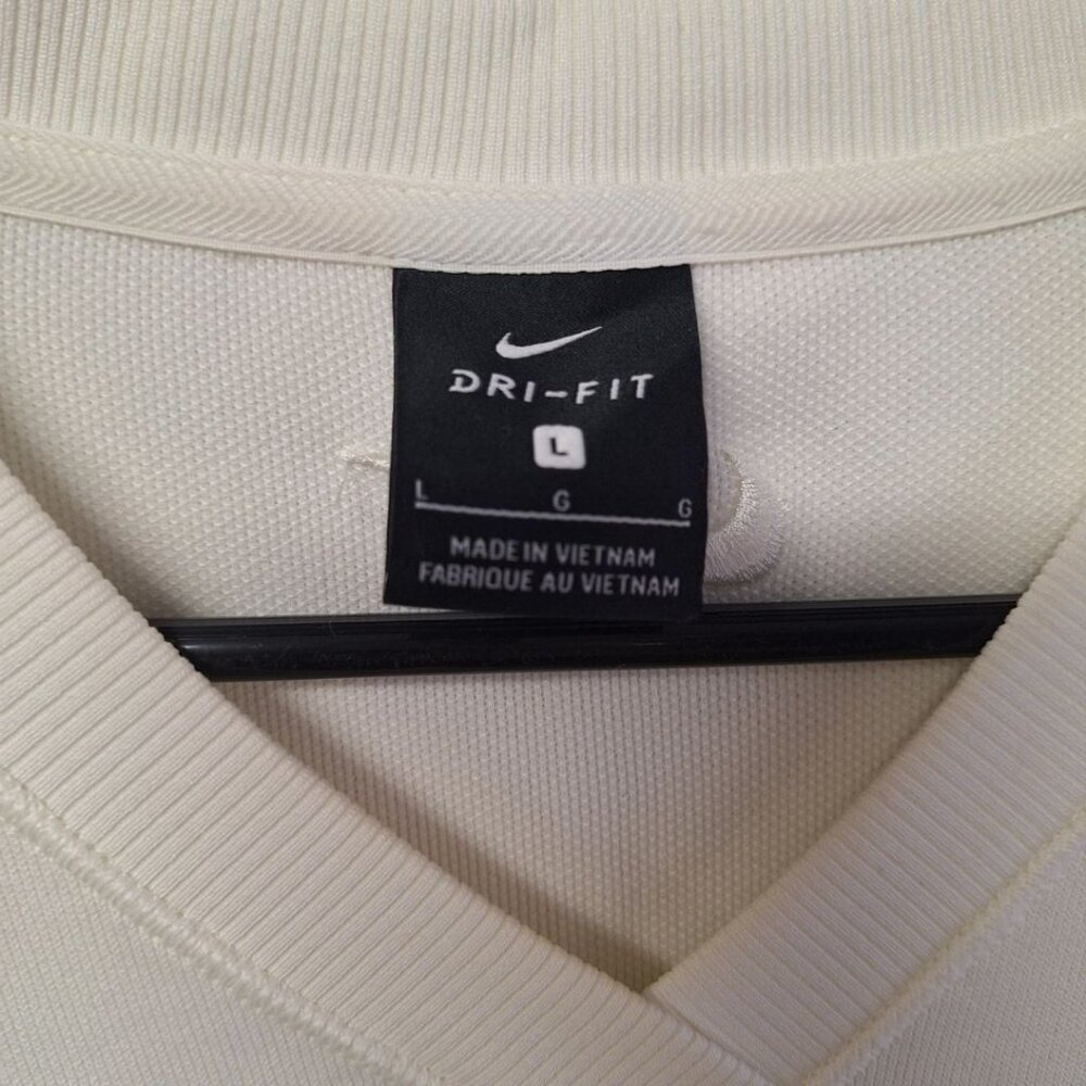 Nike Dri Fit Pullover Vest Off White Mens Large‎ Gold Preppy Club - Picture 6 of 9