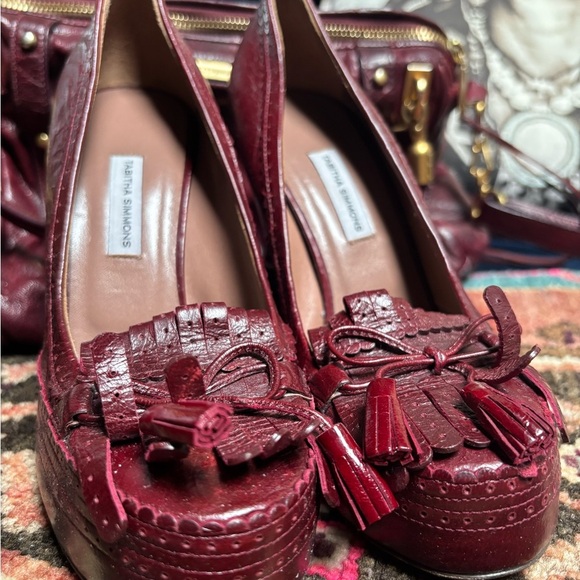 Tabitha Simmons Shoes - Luxurious Tabitha Simmons Burgundy Platform Heels 👠✨