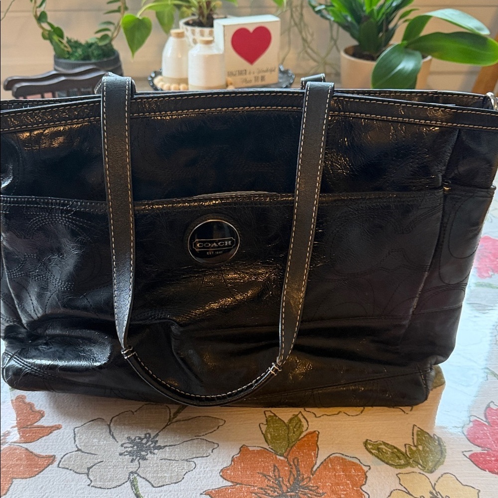 Coach Black Diaper Bag - Picture 5 of 10