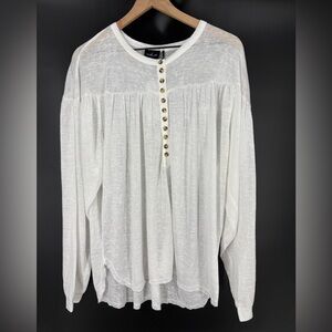 Out from Under for Urban Outfitters White Button-Down Blouse