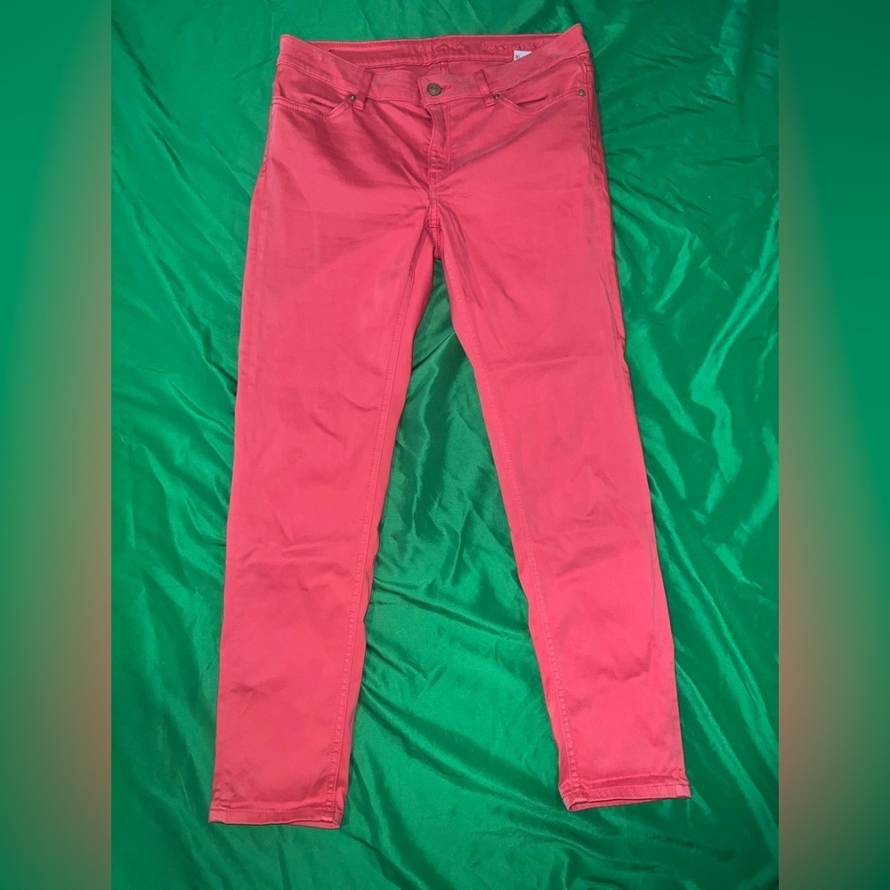Escada Sport Vibrant Red Skinny Cropped Jeggings size 36