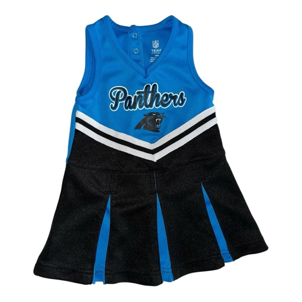 CAROLINA PANTHERS Toddler Cheerleader Outfit Dress - 18M New One Piece