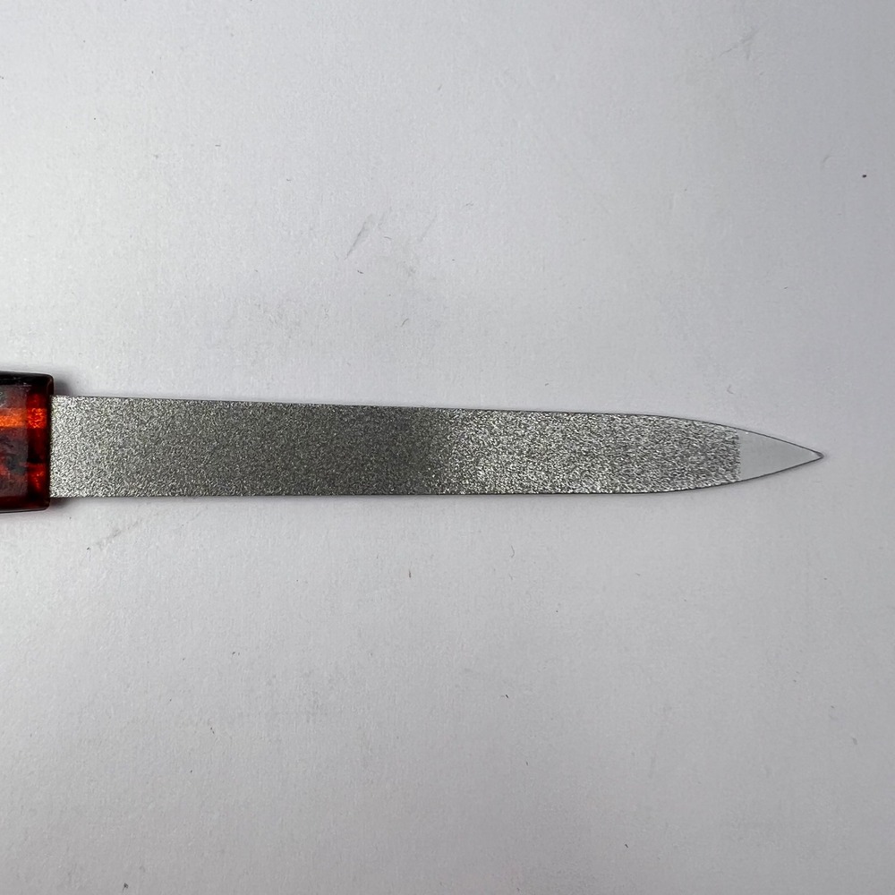 Vtg Revlon Brown Metal Nail File 5" Shaping Finish Tortoise Shell 80s 90s Retro - Picture 6 of 9