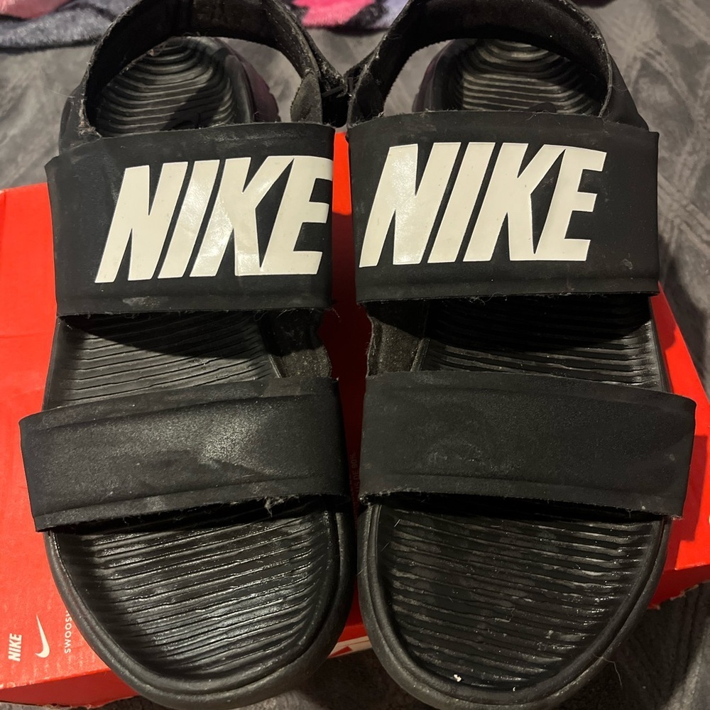 Nike Black Slide Sandals with Logo