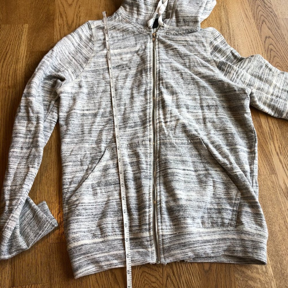Aqua Gray Lightweight Full Zip Hooded Jacket Medium - Picture 9 of 9