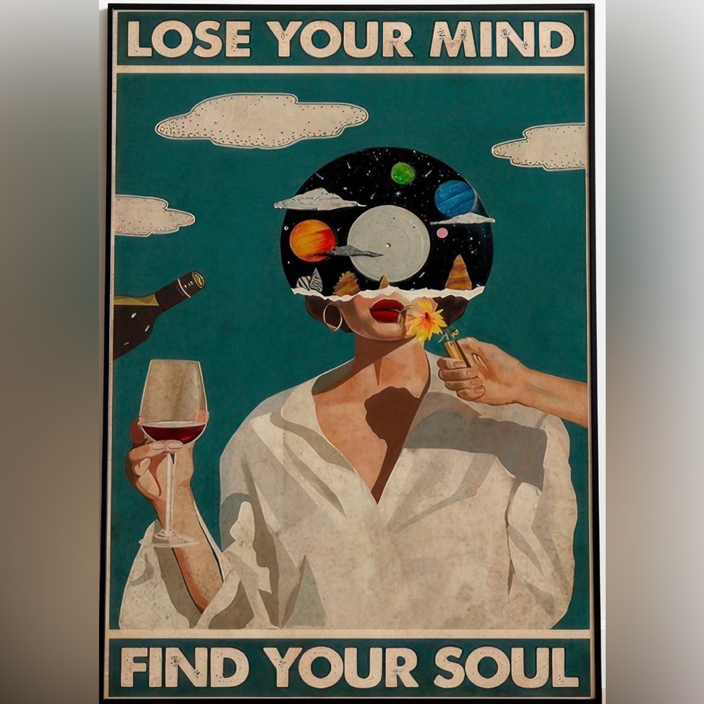 New “lose your mind find your soul “Abstract Cosmic Art rug