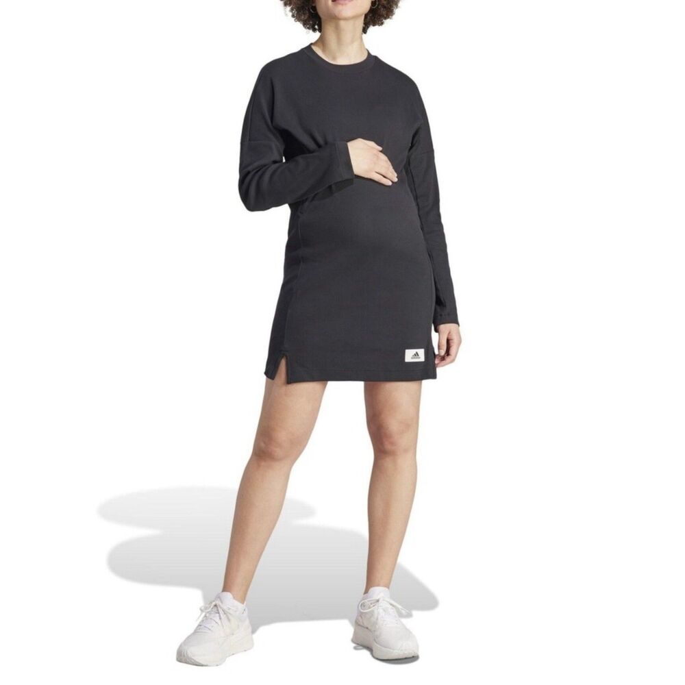 adidas Maternity Long Sleeve Dress Feeding Black M