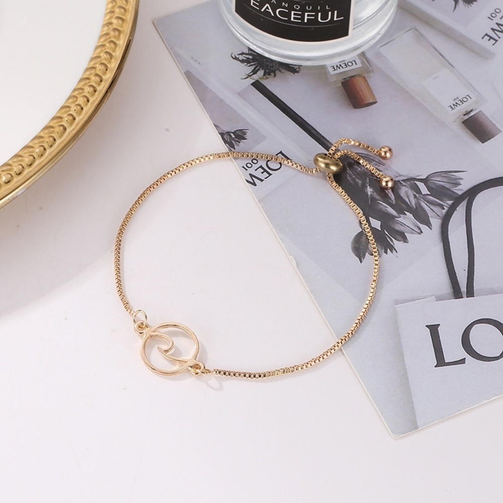 *VERENA* Gold Hollow Wave Design Fashion Bracelet - Picture 4 of 5