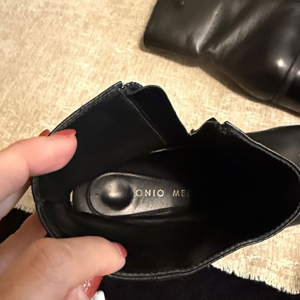 ANTONIO MELANI Sleek Black Ankle Booties - Picture 10 of 14