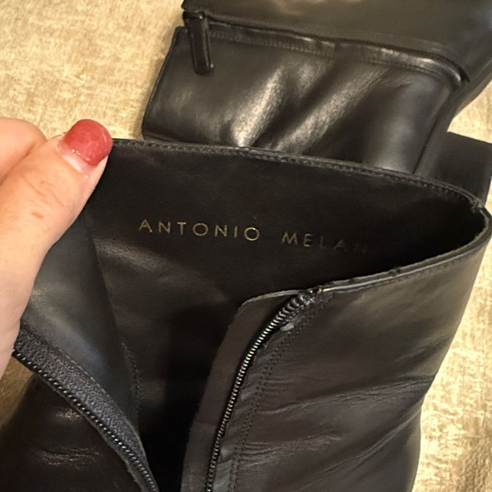 ANTONIO MELANI Sleek Black Ankle Booties - Picture 11 of 14