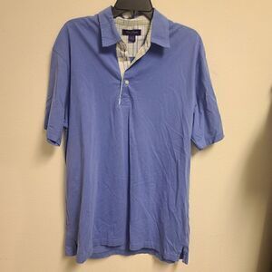 Alan Flusser Blue Polo Shirt Medium - Like New