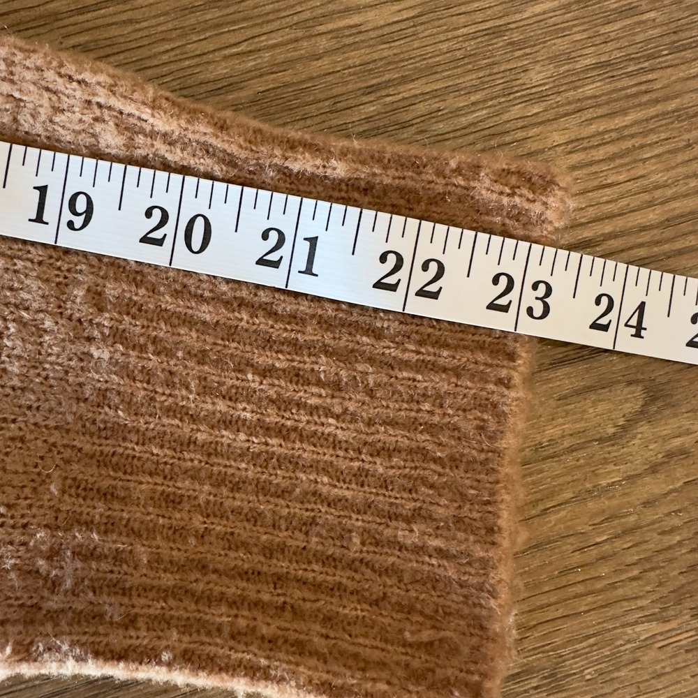 Zara Women's Wool Blend Mock Neck‎ Boxy Oversized Cropped Sweater-Camel-Size S - Picture 11 of 15