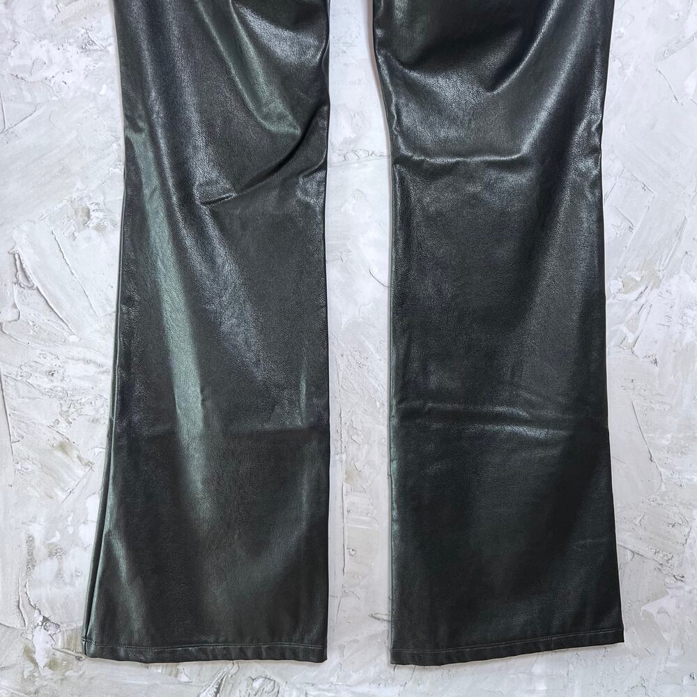 Commando Faux Leather Five Pocket Flare Pant SIZE L Black Zip Fly Vegan EUC - Picture 11 of 12