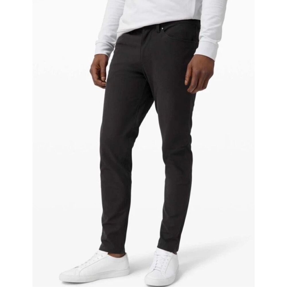 Lululemon Mens Black ABC Slim Fit 5 Pocket Jeans Pants Size 30