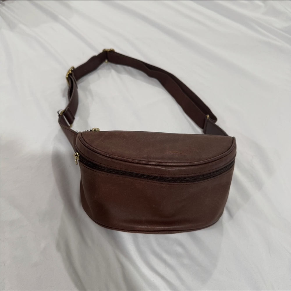 Coach Vintage Canteen Leather Waist Pouch Fanny Pack Brown‎ USA Chocolate Brown