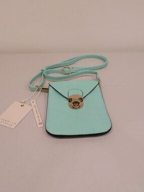 Isabelle Mint Green Vegan Leather Crossbody Phone Bag