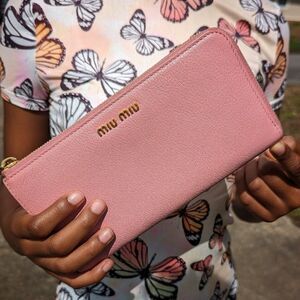 Miu Miu Pink Zip Wallet