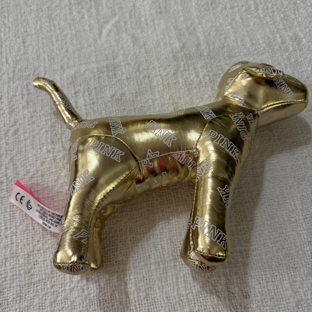 Victorias Secret PINK Fashion Show 2014 Limited Edition Gold Dog Rare