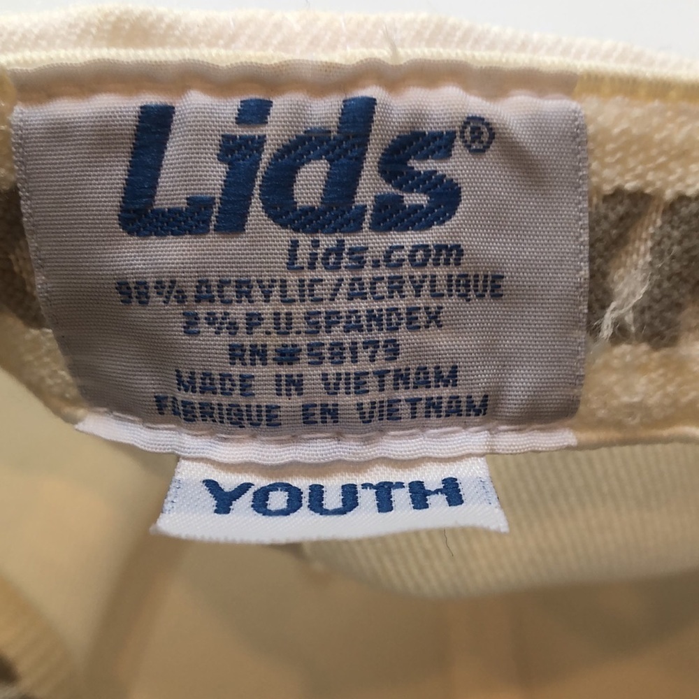 Lids Flexfit Cream Color Baseball Cap Blue Embroidery Munchkin Youth One Size - Picture 7 of 11