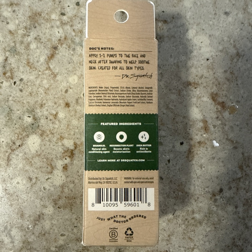 Mens Dr. Squatch Soothing Post Shave Pine Tar - Picture 2 of 2
