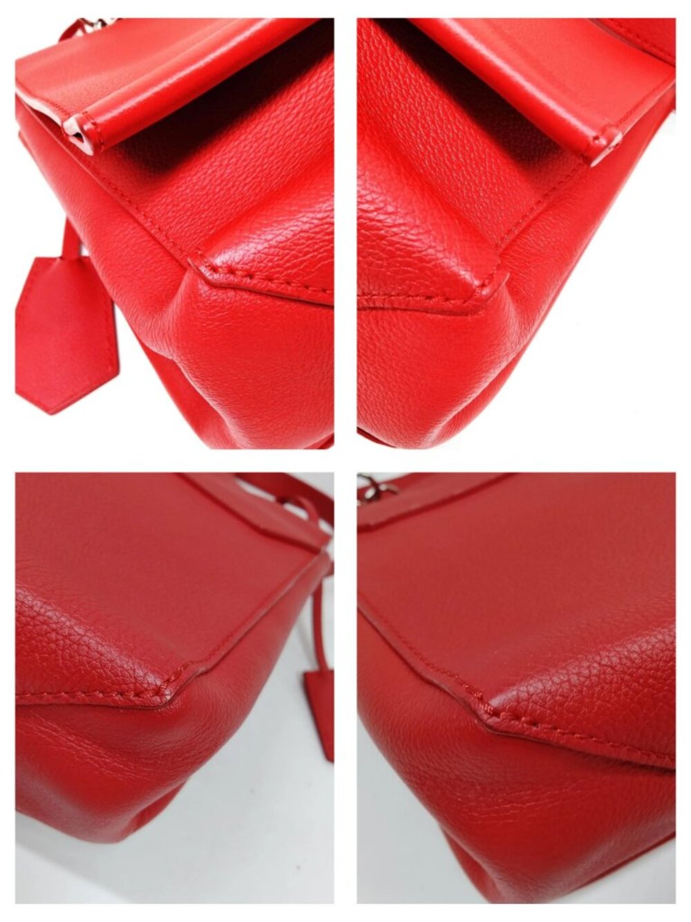 Authentic Louis Vuitton Lockme II Red Leather LV Satchel Crossbody Shoulder Bag - Picture 9 of 16
