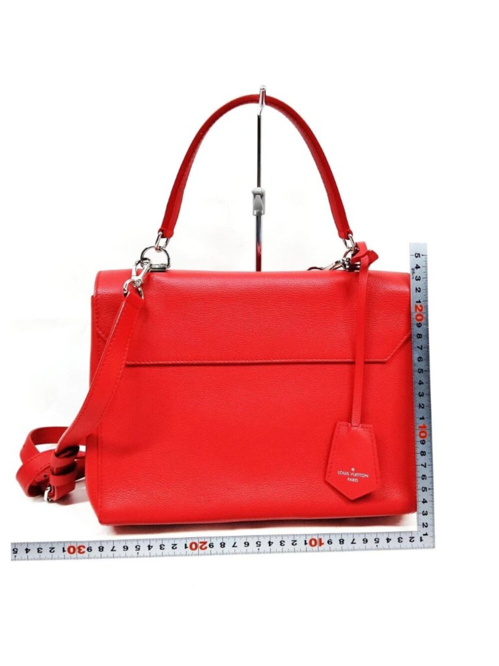 Authentic Louis Vuitton Lockme II Red Leather LV Satchel Crossbody Shoulder Bag - Picture 3 of 16