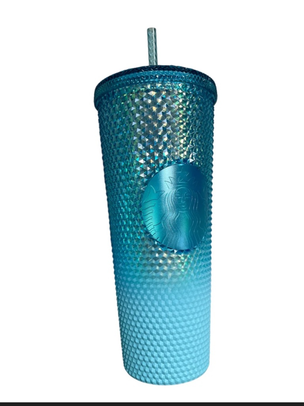 Starbucks 2023 Blue Gradient Ombré Studded Iridescent Tumbler NEW Venti 24 Oz