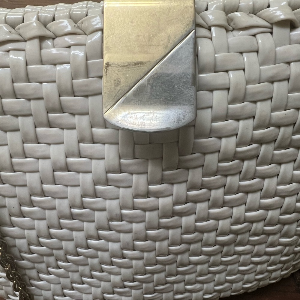 Vintage White Wicker WALBORG Handmade Purse, Hong Kong - Picture 2 of 6