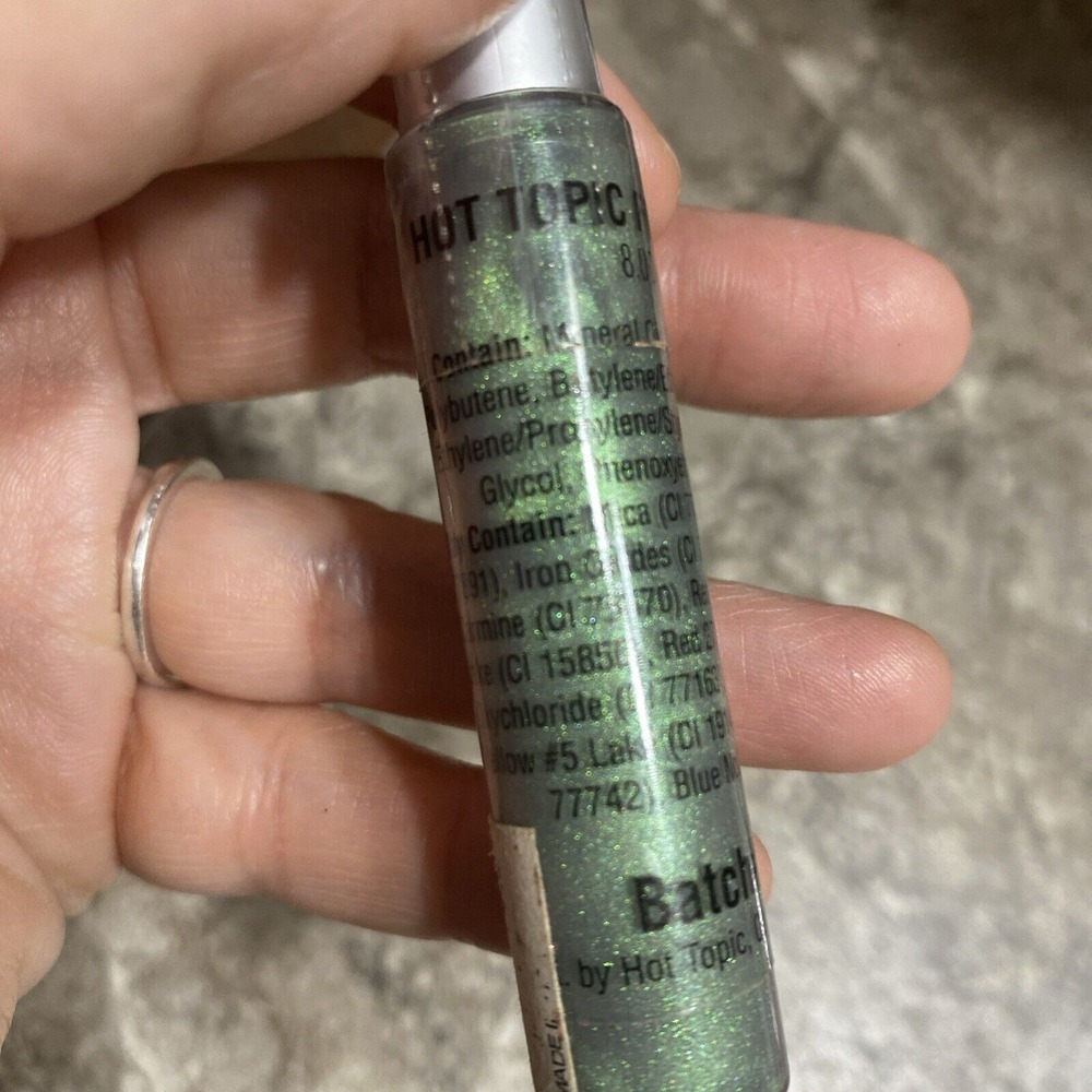 Very Rare‎ Hot Topic Foil Lip Gloss (green Shimmer) New Sealed NOS - Picture 2 of 6