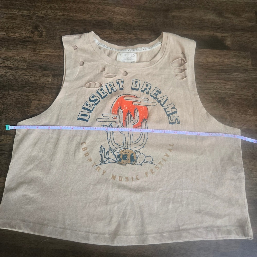 Recycled Threads Desert Dreams Country Music Festival Distressed Muscle Tank L - Picture 5 of 6