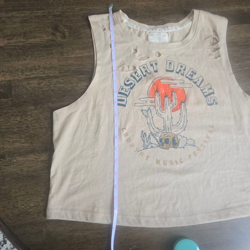 Recycled Threads Desert Dreams Country Music Festival Distressed Muscle Tank L - Picture 6 of 6