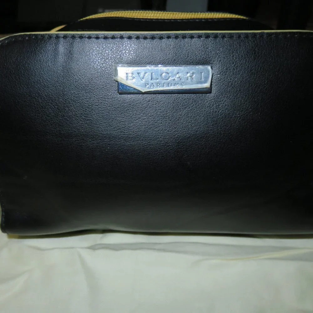 BVLGARI POUCH w/ DUSTBAG SHAVING BAG COSMETIC CASE CLUTCH - Picture 5 of 13