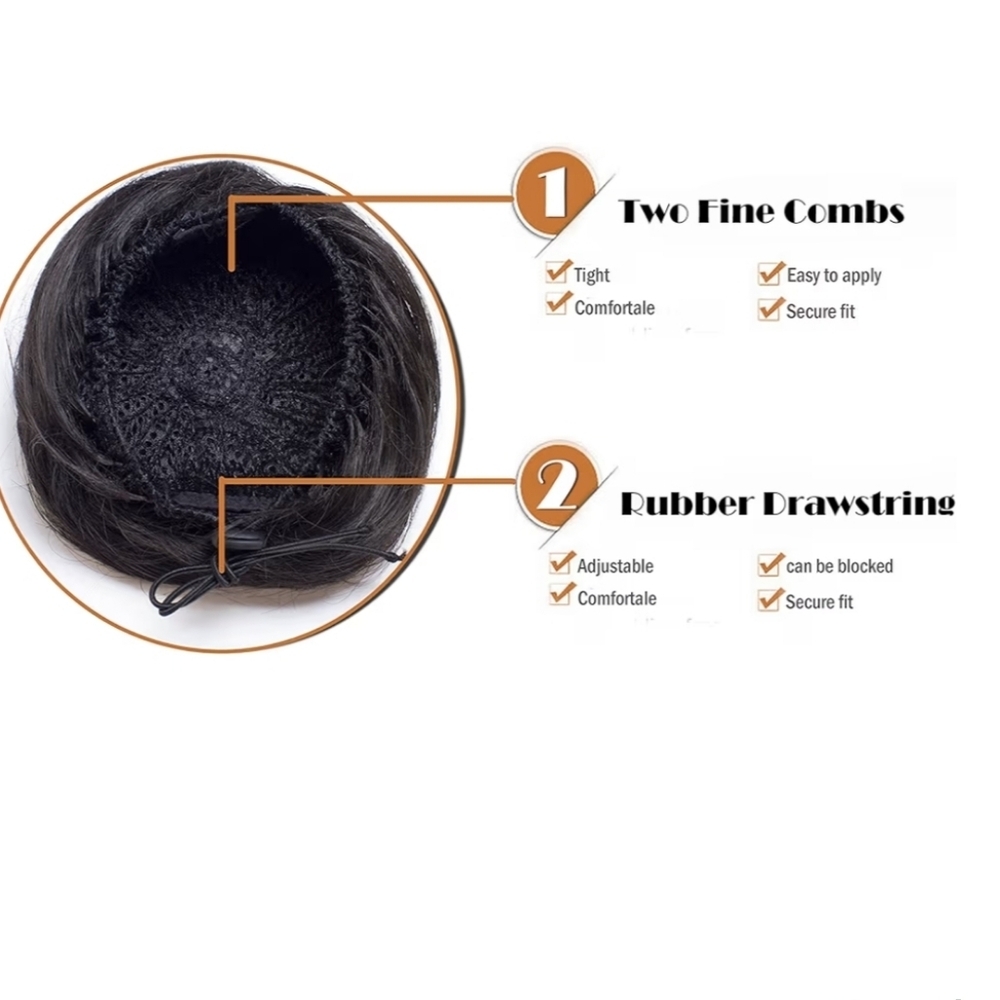 💎BUNDLE 4/$10💎 2 Brunette Hair Buns - Picture 5 of 8