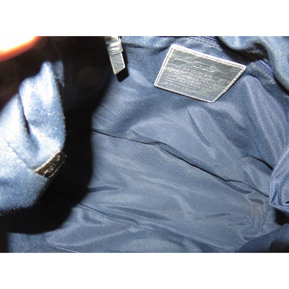 Coach Carley Signature Sufflette Denim & Leather handbag & glitter stripe accent - Picture 8 of 15