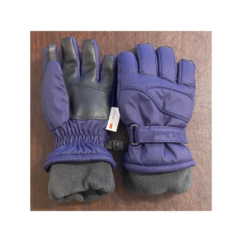 L.L. Bean Kids Small Unisex Winter‎ Ski Gloves Thinsulate Insulated Fleece Lined