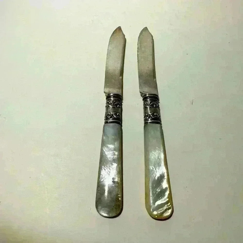 American Cutlery Co. Mother Of Pearl Handle Fruit Knives - Set of 2 - 6”