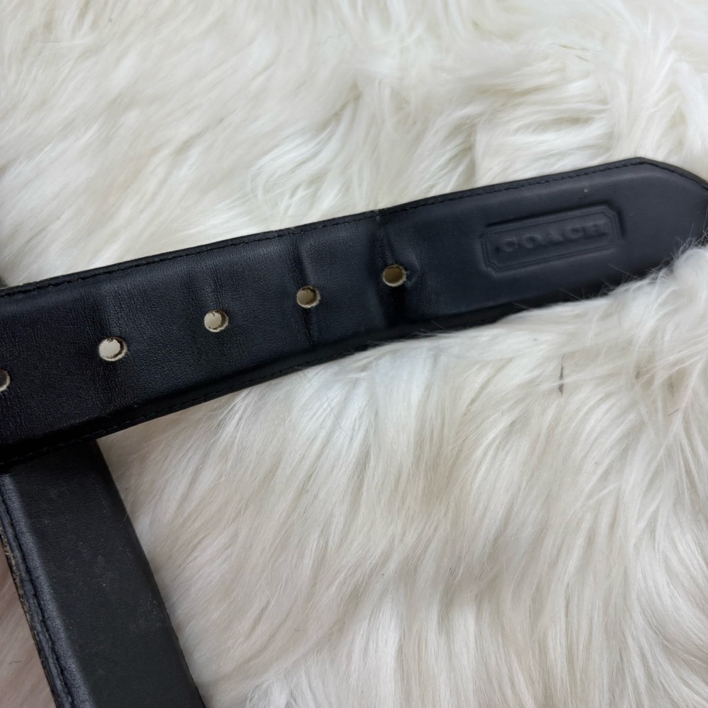 Coach Kids Black Leather Belt with Gold Buckle - Picture 3 of 9