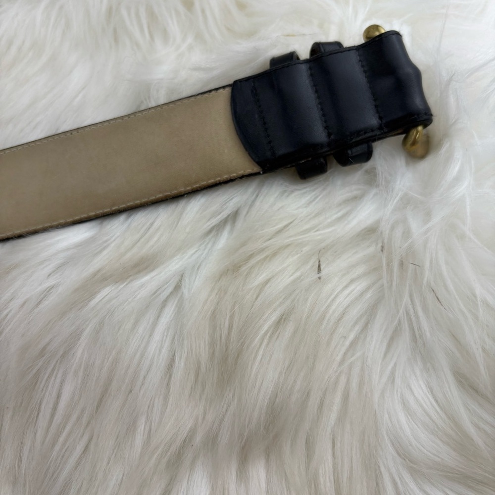 Coach Kids Black Leather Belt with Gold Buckle - Picture 5 of 9