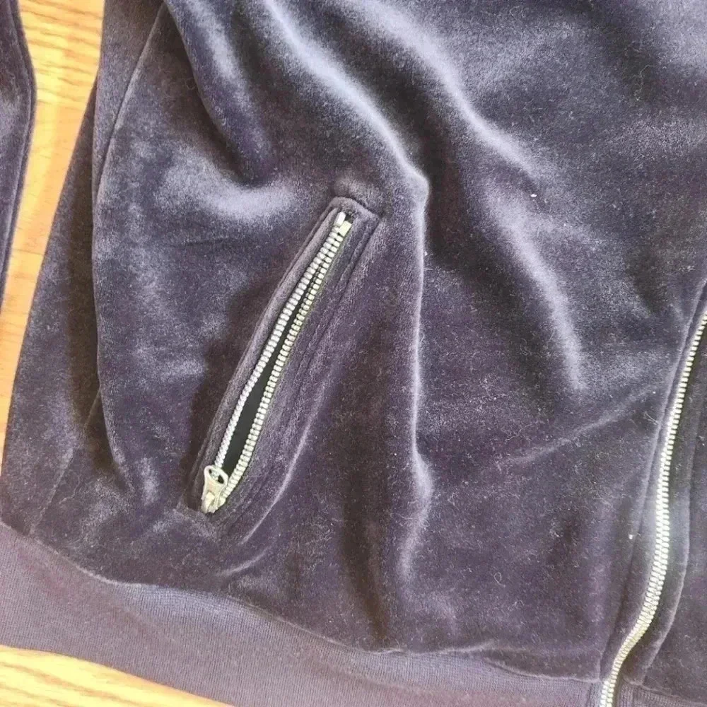 EUC Vintage Nike Velour Blue Track Jacket, Size L - Picture 4 of 8