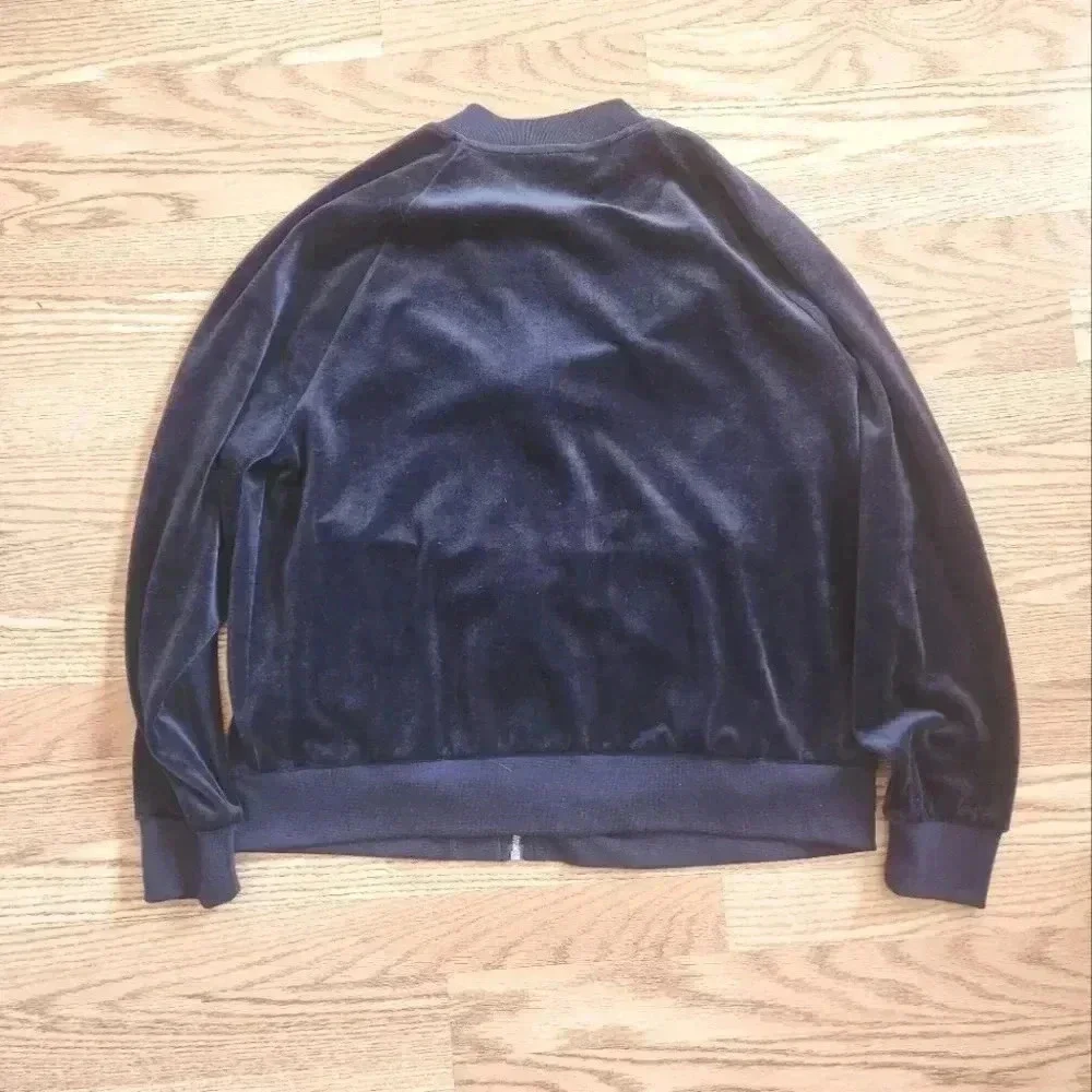 EUC Vintage Nike Velour Blue Track Jacket, Size L - Picture 6 of 8