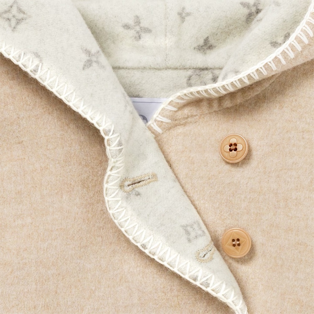 NWT Louis Vuitton Beige Hooded 2 Pocket Coat 6M - Picture 3 of 12