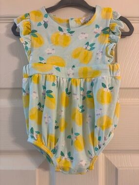Angel Dear Lemon Print Romper