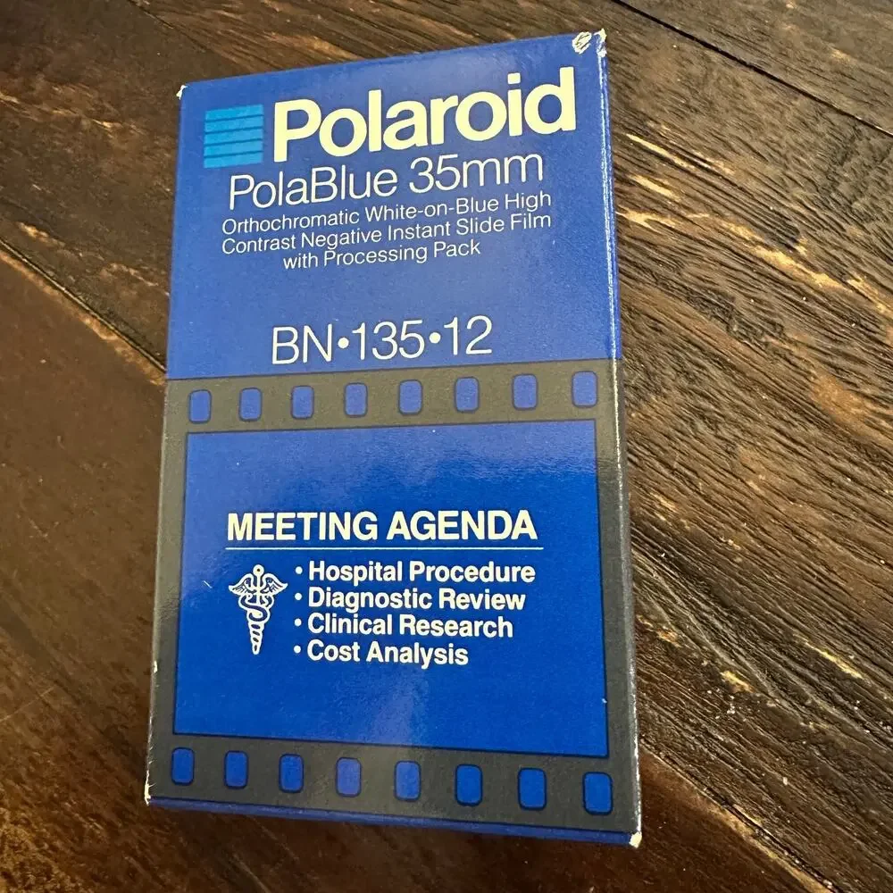 Polaroid PolaBlue 35mm BN-135-12 Film Orthochromatic Slide Exp 08/1988 - Picture 1 of 5
