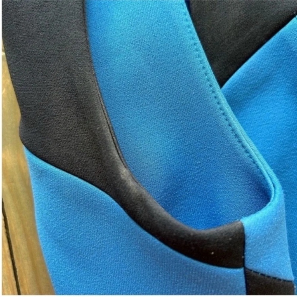 Milly Jenny Color Block Mini Dress Blue - Picture 8 of 9