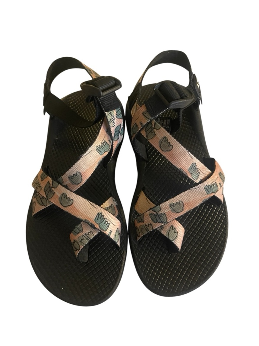 Chaco Z/2 Classic Sandals Womens 8 Cat Wall Print Hiking Outdoor Comfort